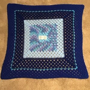 Handmade Multicolor Crochet Throw Blanket